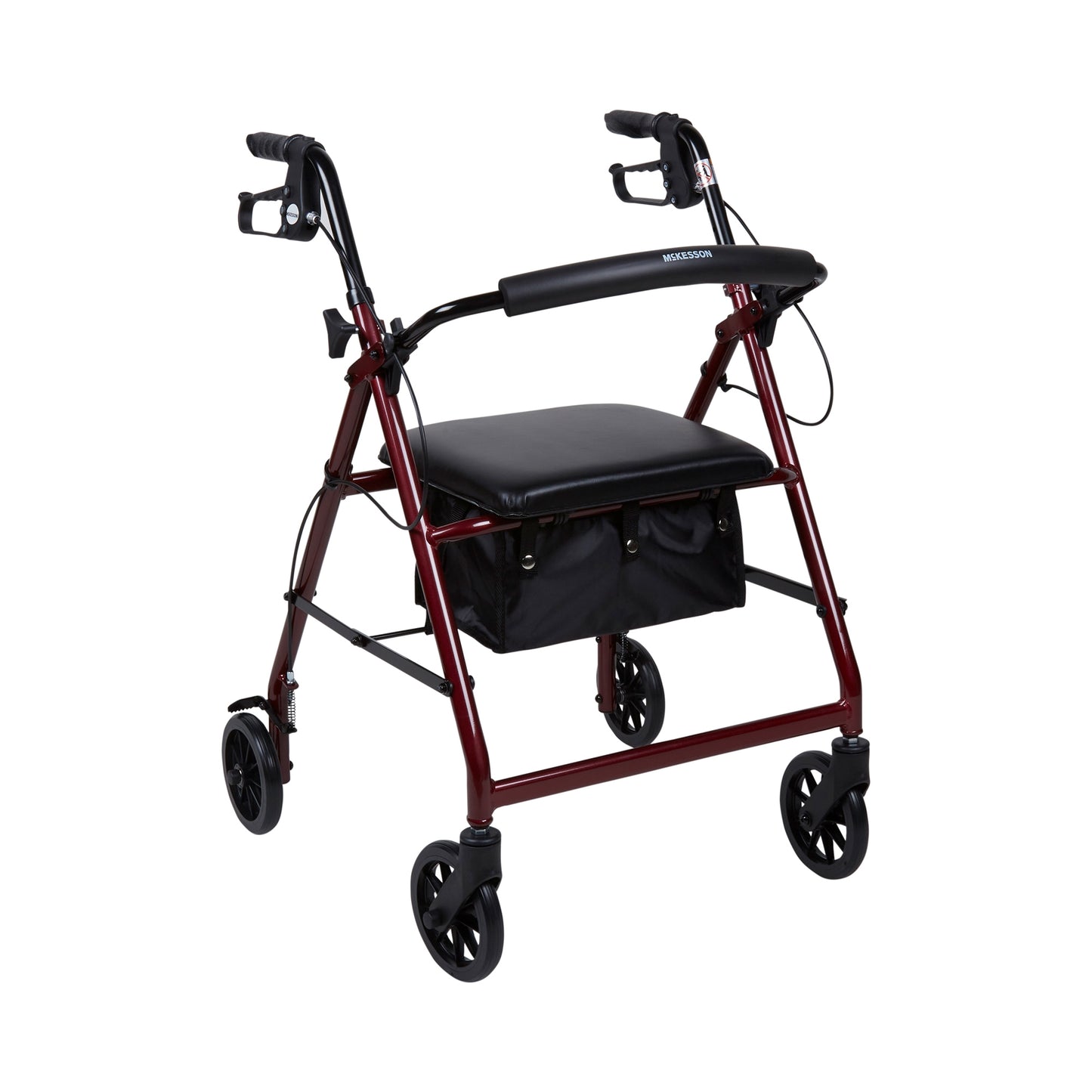 Walker, Rollator Ltwt Folding Alum W/6" Whls Red 300lb