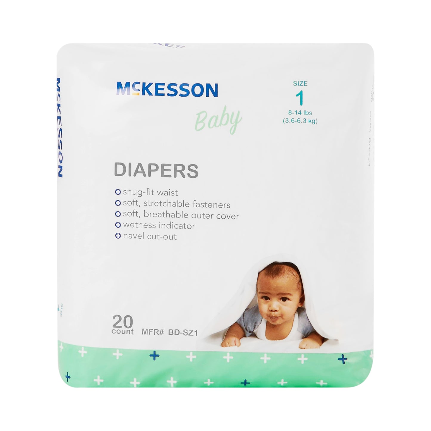 Diaper, Baby Sz1 8-14 Lbs (20/bg 6bg/cs)