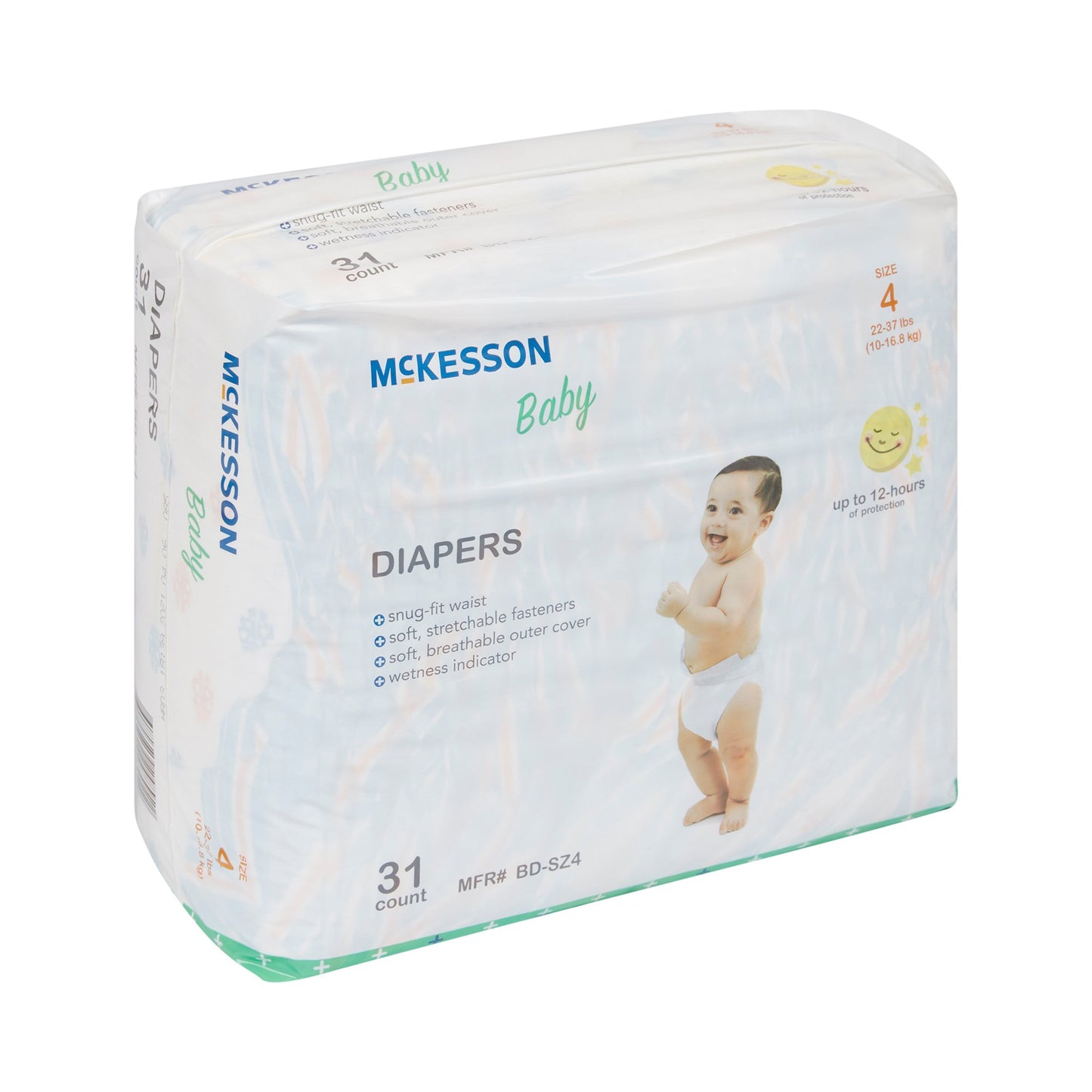 Diaper, Baby Sz4 22-37 Lbs (31/bg 4bg/cs)