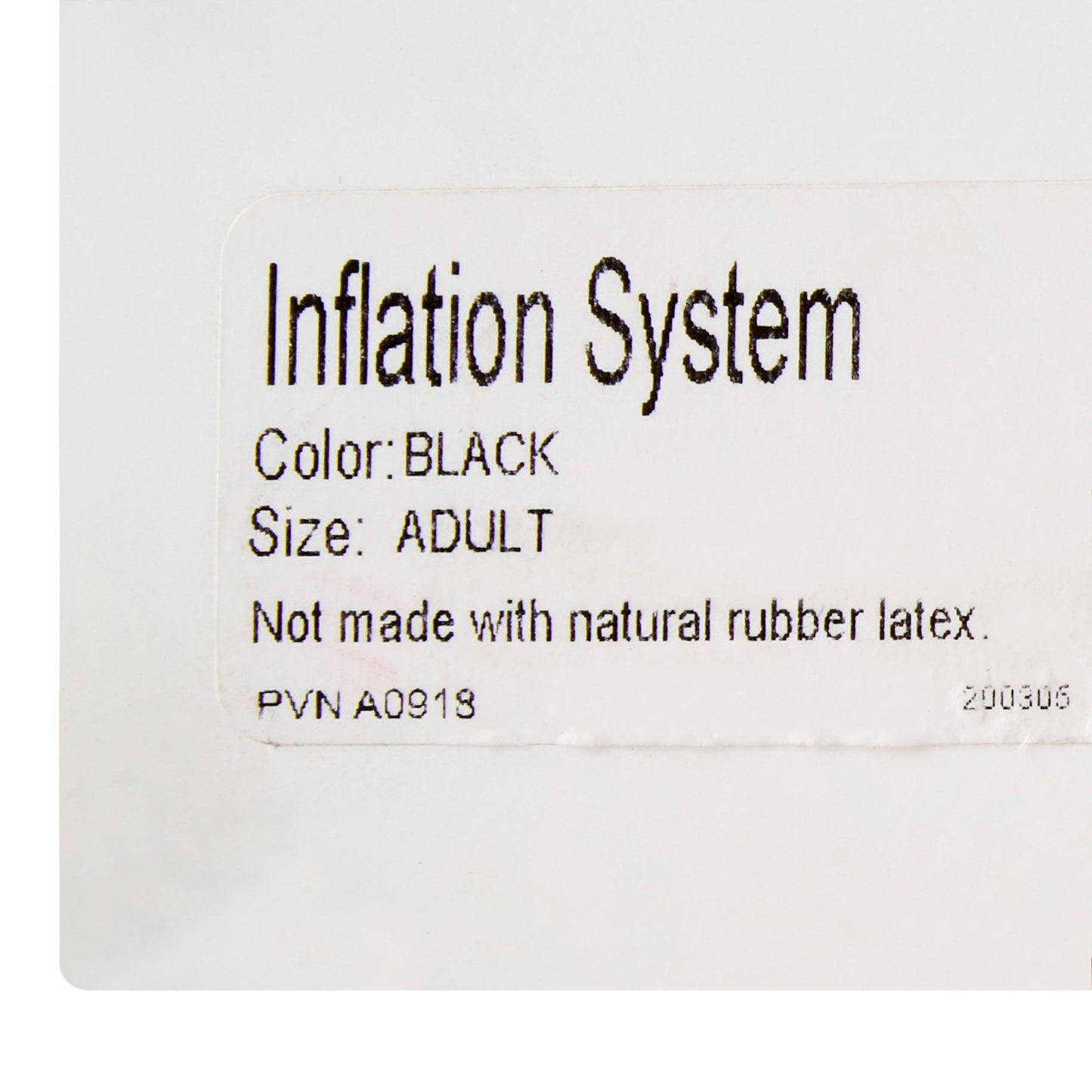 Inflation System, Bp Lf Blk Adlt (1/bx 15bx/cs) Mgm01