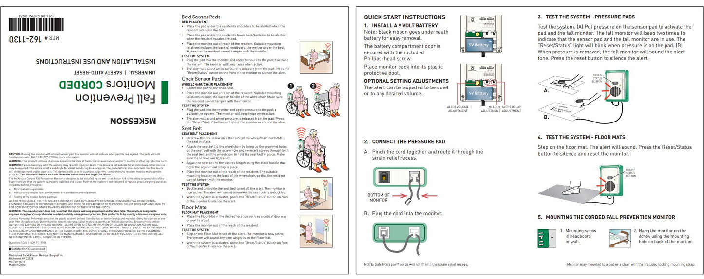 Monitor, Fall Prevention (72/cs)