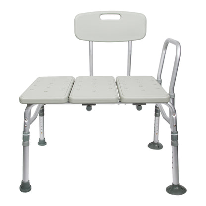 Bench, Trans W/back Alum Frame400lbs