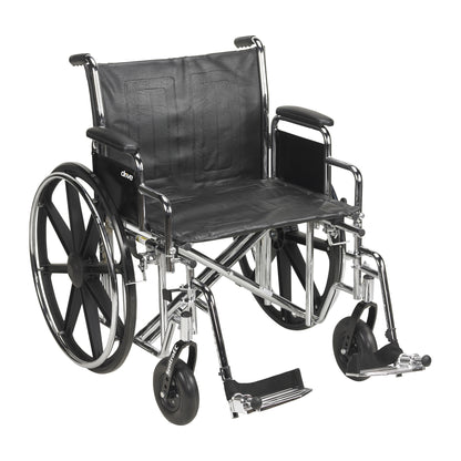Wheelchair, Hd Dual Cross Brace Dda Sf 22" 450lbs