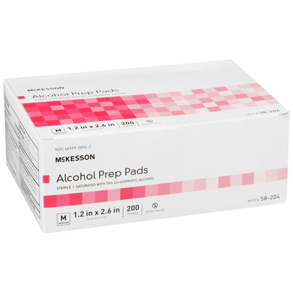 Pad, Alcohol Prep Str Med (200/bx 20bx/cs)