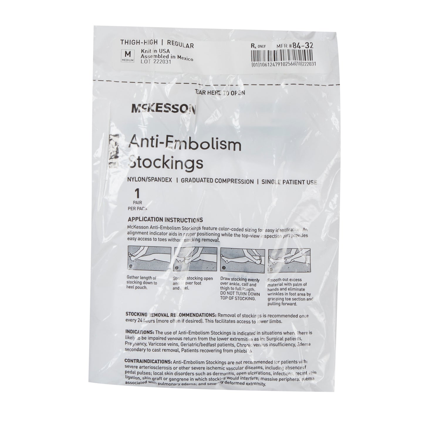 Stocking, Anti-Embolism Reg Thigh Med Rx Only